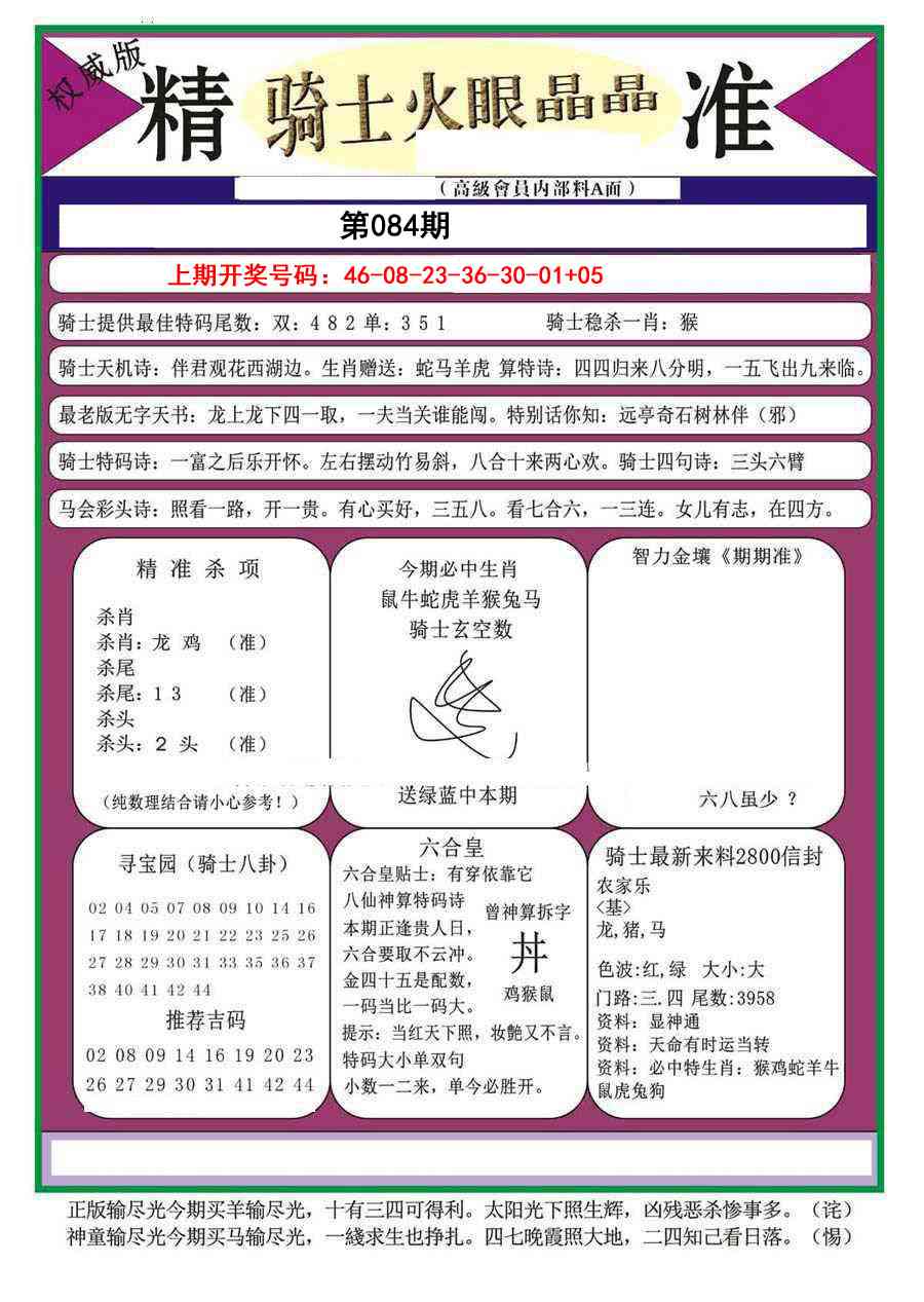 084期骑士火眼晶晶（正）[图]